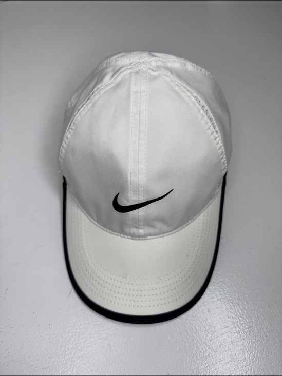Nike Accessories - Nike Wimens White Cap with Black Swoosh Trim Tennis Running Athletic Summer OS